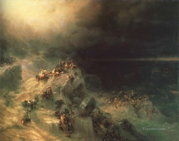 deluge 1864 Romantic Ivan Aivazovsky Russian Oil Paintings